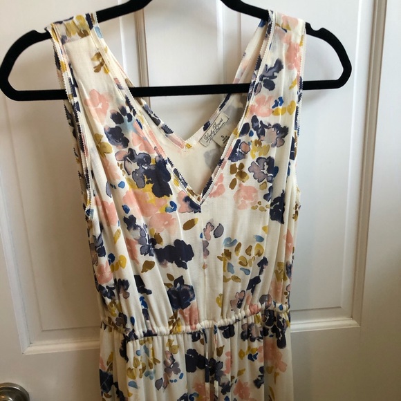 Lucky Brand Maxi Dress Floral Print Muted Size 6 - Picture 3 of 6
